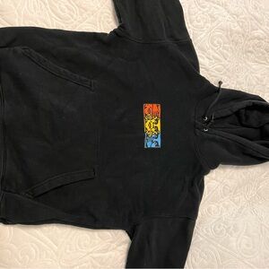Obey Black Hoodie with Graphic Accents